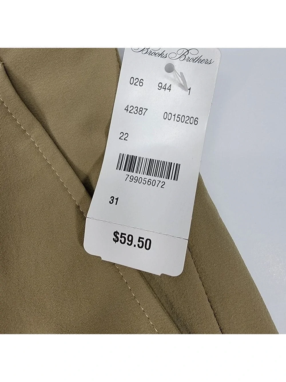 NEW Brooks Brothers Red Fleece Tan Casual Performance Shorts Flat Mens 31 NWT